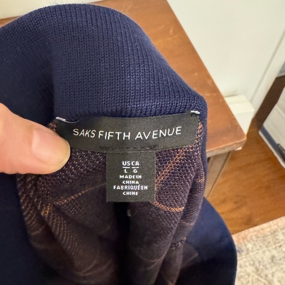 Saks 5th Avenue Plaid Navy Skirt - Picture 3 of 8